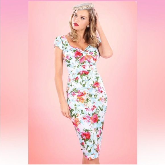 Stop Staring Dresses & Skirts - Stop Staring Retro Water Color Floral Dress